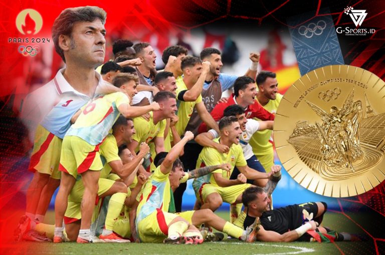 Timnas Spanyol U-23 raih medali emas Olimpiade 2024 setelah menang 5-3 atas Prancis, Jumat (9/8/2024) malam WIB.