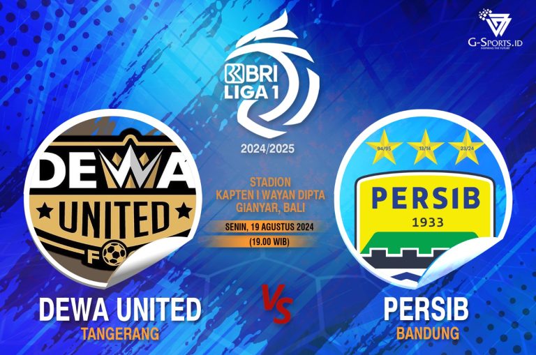 DEWA UNITED vs PERSIB. (GRAFIS: Imenk/G-SPORTS.ID)