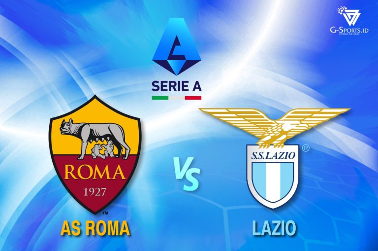 Laga AS Roma vs Lazio di Liga Italia 2024/2025 akan digelar pada malam ini atau Senin (6/1/2025) pukul 01.45 WIB. (Grafis: Menk Karmawan/G-Sports.id).