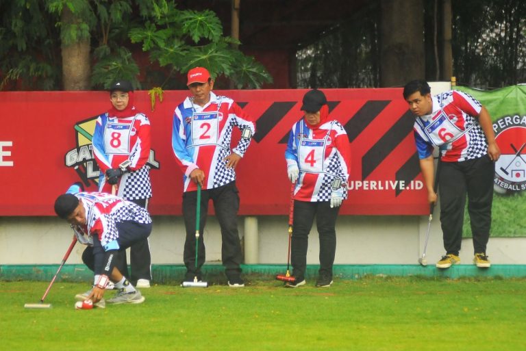 X-BANKERS sebagai tuan rumah tampil meyakinkan di ajang Turnamen Gateball X-Bankers Cup 2025 Tingkat Nasional yang berlangsung 24-26 Januari 2025 di Stadium Gateball Bikasoga, Kota Bandung. (Foto:Arief K/G-Sports.id)