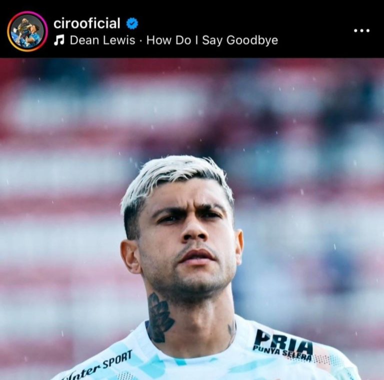 iNSTAGRAM milik Ciro Ales yang memposting sebuah lagi perpisahan. (Fiti; instagram:cirooficial)