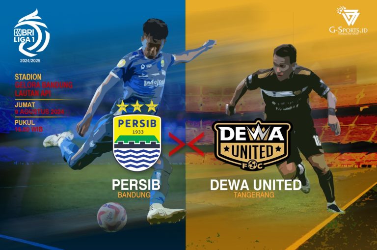 PERSIB Vs DEWA UNITED FC diprediksi berjalan seru. (Grafis Imenk Karmawan/G-SPORTS.ID)