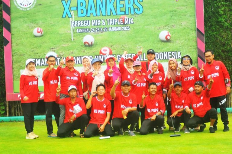 TIM PUPR Pattimura meraih gelar juara Turnamen GAteball X-BANKERS Cup 2025, Minggu (26/1/2025).(Foto: Arief K/G-SPORTS.ID)