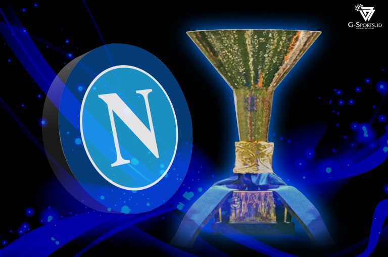 Napoli juara Liga Italia 2024/2025 setelah menang 2-0 atas Cagliari dalam laga pekan ke-38, Sabtu (24/5/2025) dini hari WIB. (Grafis: Menk Karmawan/G-Sports.id).