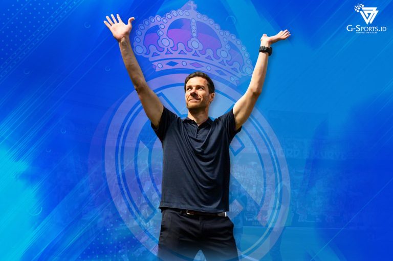 Xabi Alonso sepakat dengan Real Madrid, menggantikan Carlo Ancelotti sebagai pelatih Los Blancos. (Grafis: Menk Karmawan/G-Sports.id).