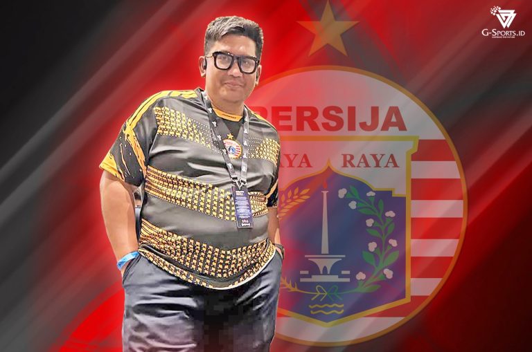 Ketua Umum The Jakmania, Diky Soemarno, menyambut kedatangan Aremania, fans Arema FC, jelang laga persahabatan Persija vs Arema FC, Sabtu (26/7/2025). (Sumber foto: Instagram Dikysoemarno/Grafis: Menk Karmawan/G-Sports.id).