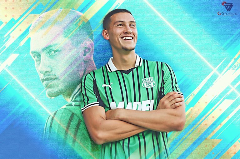 Jay Idzes berpeluang tampil ketika Sassuolo menjamu Napoli di laga pekan pertama Liga Italia 2025/2026, Sabtu (23/8/2025) malam ini. (Foto: Instagram Jay Idzes/Grafis: Menk Karmawan/G-Sports.id).