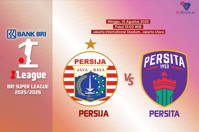 Persija menang 3-0 atas Persita dalam laga pekan pertama Super League 2025/2026, Minggu (10/8/2025) malam WIB. (Grafis: Menk Karmawan/G-Sports.id).