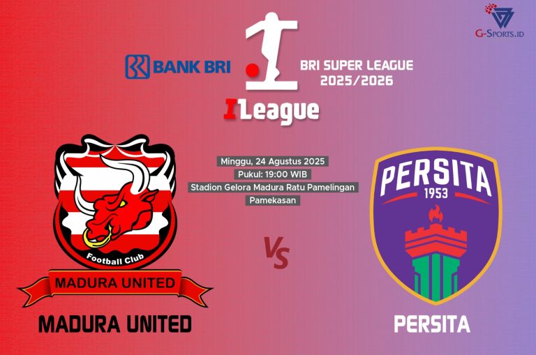 ILUSTRASI Madura United Vs Persita. (Grafis: Imenk/G-SPORTS.ID)