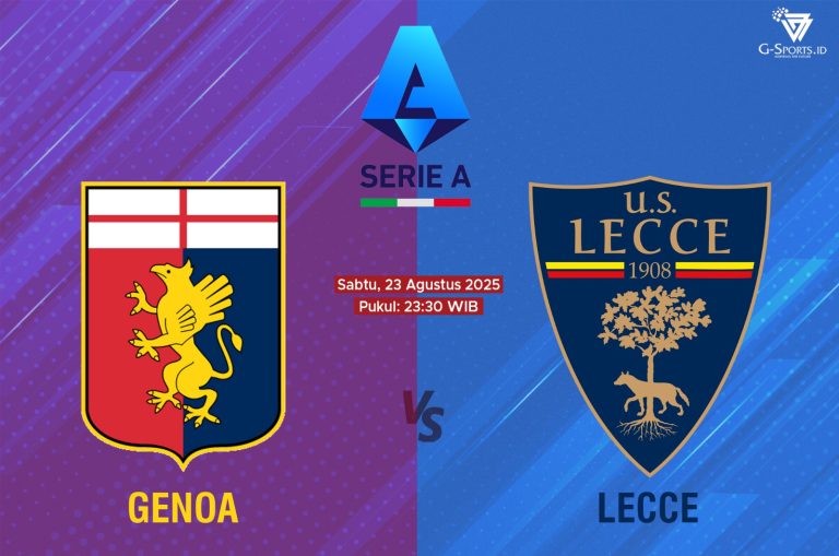 ILUSTRASI Genoa Vs Lecce, Liga Italia Seri A 2025/2026. (Grafis: Imenk K/G-SPORTS.ID)