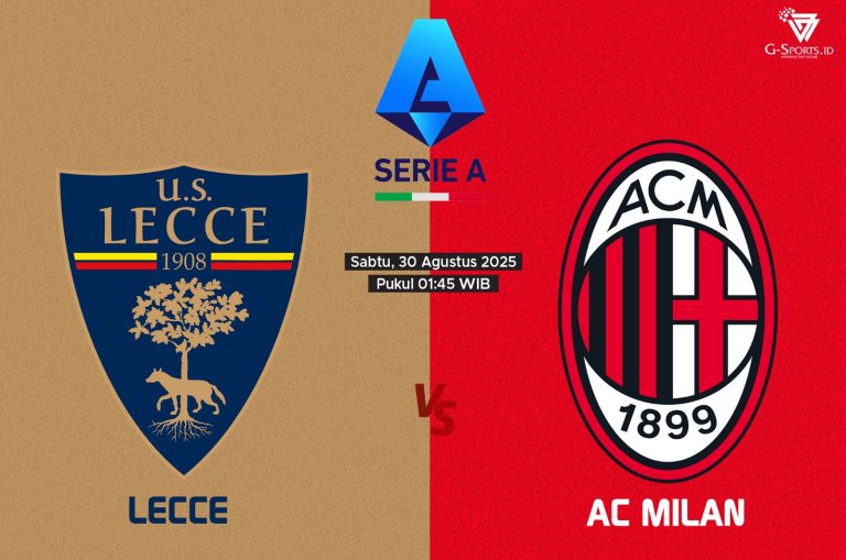 ILUSTRASI Lecce Vs Milan. (Grafis:Imenk/G-SPORTS.ID)