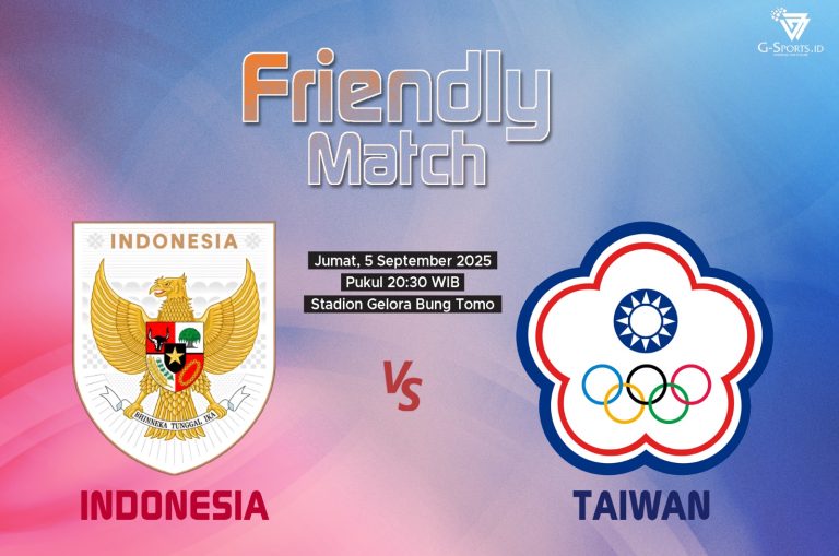 Laga uji coba Timnas Indonesia vs Taiwan berakhir dengan pesta gol Tim Garuda, 6-0, di laga Jumat (5/9/2025) malam WIB. (Grafik: Menk Karmawan/G-Sports.id).