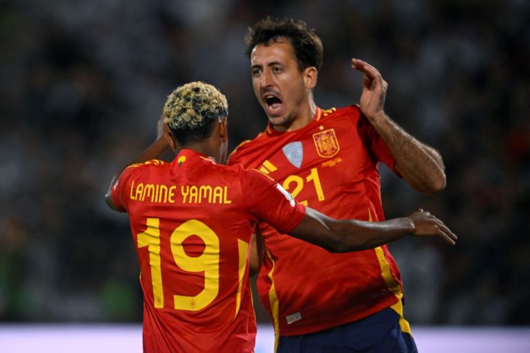SKUAT Matador Spanyol melesat dalam persaingan peringkat duina FIFA (Photo , FIFA Communcations Division) by Nikolay DOYCHINOV / AFP)