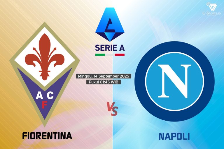 Fiorentina Vs Napoli pertandingan terseru kedua Liga Italia Seri A 2025/2026, Minggu dinihari (14/9/2025), Menk/G-SPORTS.ID)