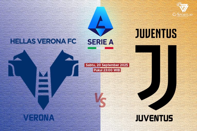 VERONA Vs Juventus, Sabtu (20/9/2025). (Grafis: Menk/G-SPORTS.ID)