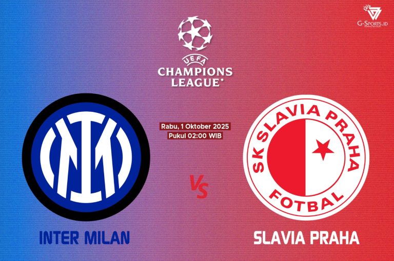 INTER MILAN Vs Slavia Praha, digelar Senin dinihari (1/10/2025). (Grafis: Imenk/G-SPORTS.ID)