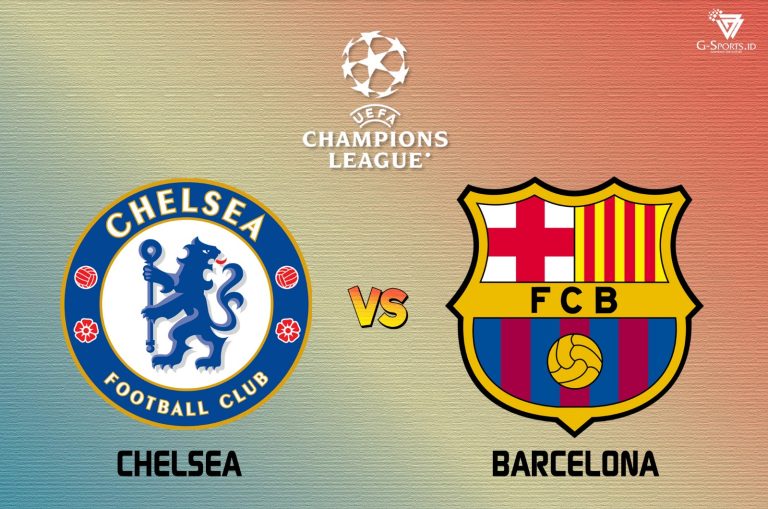 Chelsea vs Barcelona di Liga Champions 2025/2026. (Grafis: Menk Karmawan/G-Sports.id).