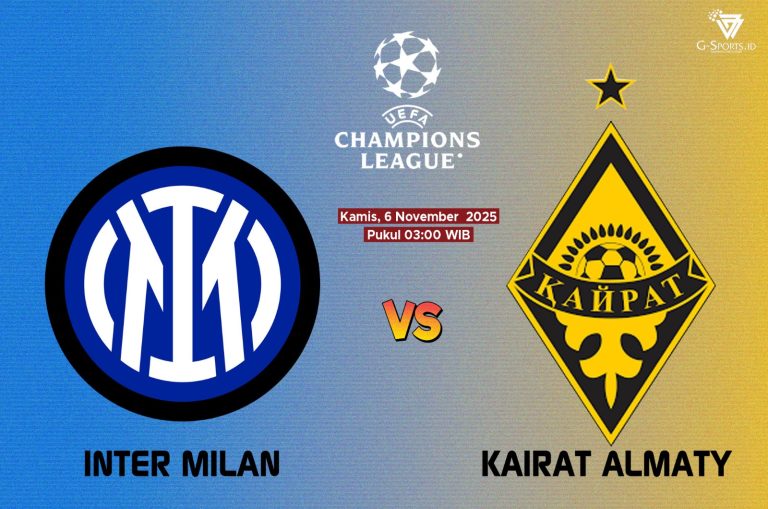 Inter Milan vs Kairat Almaty bergulir pada Kamis (6/11/2025) pukul 03.00 WIB. (Grafis: Menk Karmawan/G-Sports.id).