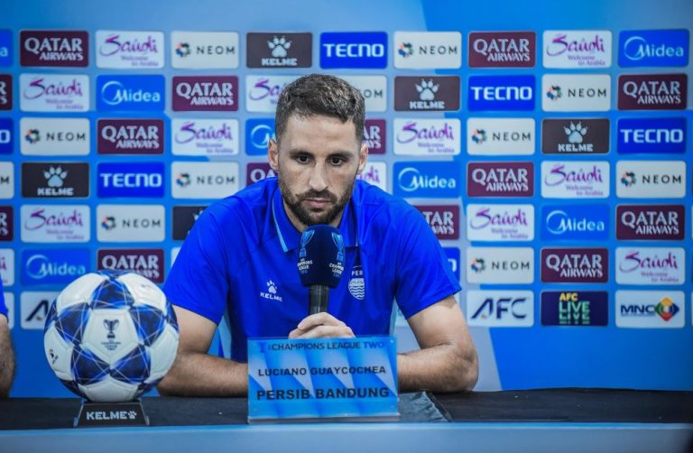 LUCIANO Guaycochea, dalam sebuah press conference. (foto: Arief K/g-sport.id)
