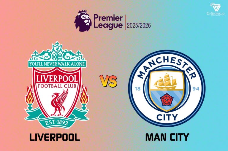 Liverpool vs Man City di Liga Inggris 2025/2026 akan digelar pada Minggu (8/2/2026) pukul 23.30 WIB. (Grafis: Menk Karmawan/G-Sports.id)